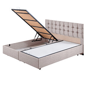 Venedik Çift Kişilik Baza Başlık Ikili Set Krem