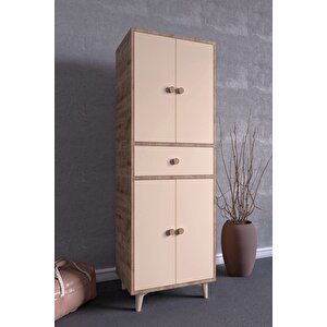 Eva Çok Amaçlı Dolap Safir Meşe-vizon Bej Bej