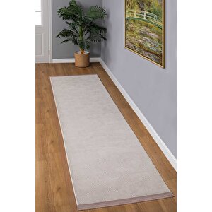 Bukle Kabartmalı Rölyef Kaymaz Tabanlı Yıkanabilir Salon,mutfak,koridor Bej Rayne Yolluk