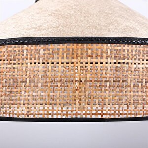 Reyo Nubu Doğal Hazeranlı & Fildişi Hasır Kadife Kumaş 50x35 Cm