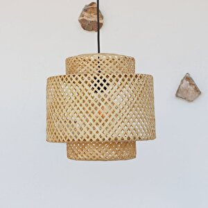 Mylamp Sitrus Doğal Bambu Avize 30x30 Cm