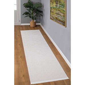 Bukle Kabartmalı Rölyef Kaymaz Tabanlı Yıkanabilir Salon,mutfak,koridor Bej Rayne Yolluk