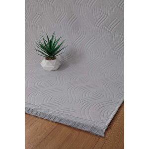 Bukle Kabartmalı Rölyef Kaymaz Tabanlı Yıkanabilir Salon,mutfak,koridor Bej Rayne Yolluk 80x500 cm