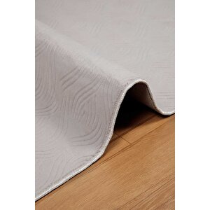 Bukle Kabartmalı Rölyef Kaymaz Tabanlı Yıkanabilir Salon,mutfak,koridor Bej Rayne Yolluk 100x500 cm