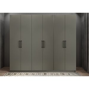 Eko Bar 6 Kapaklı Gardırop Antrasit G.a.b.e_2_208cm 208 cm