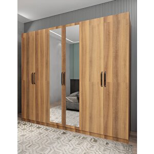 Bar 6 Kapaklı Gardırop Ceviz G.a.b_5_180cm 180 cm