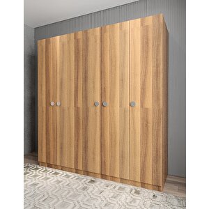 Bar Beş Kapaklı Gardırop Ceviz G.b.b_5_200cm 200 cm