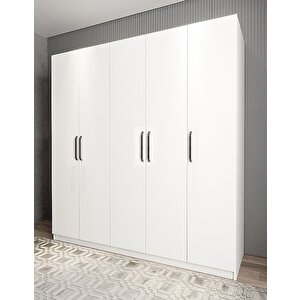 Bar Beş Kapaklı Gardırop Beyaz G.b.b_1_150cm 150 cm