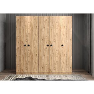Bar Beş Kapaklı Gardırop Çam G.b.b_3_200cm 200 cm