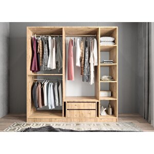 Bar Beş Kapaklı Gardırop Çam G.b.b_3_200cm 200 cm