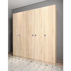 Bar Beş Kapaklı Gardırop Meşe G.b.b_4_200cm 200 cm