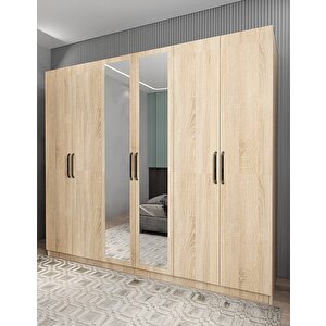 Bar 6 Kapaklı Gardırop Meşe G.a.b_4_208cm 208 cm