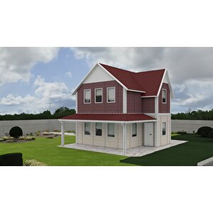 101 M2 Çift Katlı Prefabrik Ev