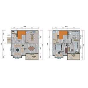 136 M2 Çift Katlı Prefabrik Ev