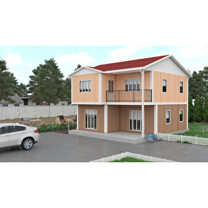 122 M2 Çift Katlı Prefabrik Ev