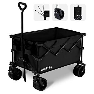 Wp285016 100kg 4 Tekerli Katlanabilir Ağır Hizmet Taşıma Arabası / Plaj Arabası