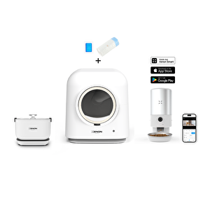 Akıllı Kedi Tuvaleti, Mama Kabı, Su Pınarı, Filtre, Atık Torbası Ve Koku Tableti Seti