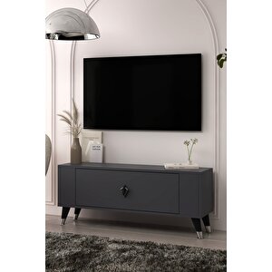 Tv1351ct Retro-32 Tv Sehpasi ANTRASİT-SİYAH-GÜMÜŞ Antrasit Gümüş
