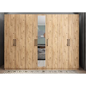 Bar Yedi Kapaklı Gardırop Çam G.y.b_3_245cm 245 cm