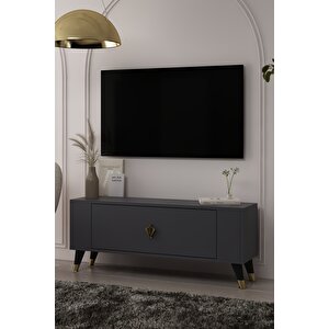 Tv1352ct Retro-32 Tv Sehpasi ANTRASİT-ALTIN Antrasit