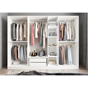 Eko Bar Yedi Kapaklı Gardırop Beyaz G.y.b.e_1_315cm 315 cm