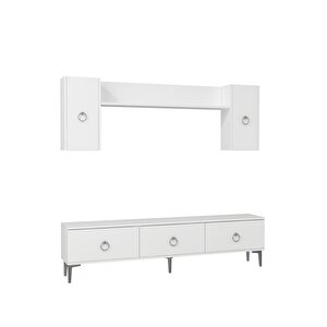 1347tv180-1ct Tv Sehpasi,tv Üni̇tesi̇ BEYAZ-GÜMÜŞ