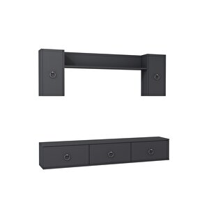 1348tv180-1dd Duvara Montaj Tv Sehpasi,tv Üni̇tesi̇ ANTRASİT-GÜMÜŞ