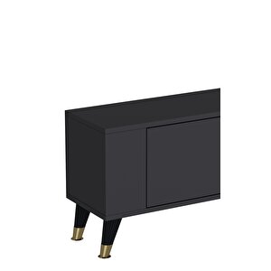 Tv1351dd Retro-32 Tv Sehpasi ANTRASİT-SİYAH-ALTIN