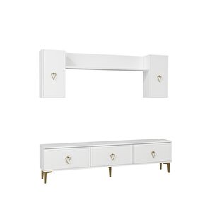 1342tv180-1cdd Tv Üni̇tesi̇ , Tv Sehpasi BEYAZ-ALTIN