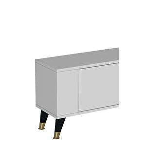 Tv1351dd Retro-32 Tv Sehpasi BEYAZ-SİYAH-ALTIN