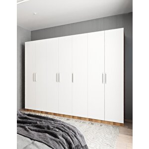 Eko Yedi Kapaklı Gardırop Ceviz&beyaz  G.y.e_10_280cm 280 cm