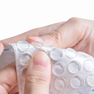 200’lü 10mm Yapışkanlı Şeffaf Silikon Ses Stoperi Dolap Çekmece Tamponu Koruyucu