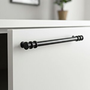 Sarmaşık Kulp Mat Siyah 160 Mm Kulp Mobilya Mutfak Dolabı Çekmece Dolap Kapak Kulpu Kulbu Metal Kulpları