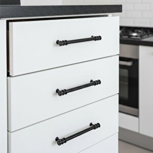 15 Adet Sarmaşık Kulp Mat Siyah 160 Mm Kulp Mobilya Mutfak Dolabı Çekmece Dolap Kapak Kulpu Kulbu Metal Kulpları