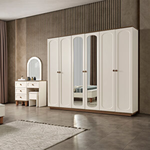 Sude Bohem Benchli Modern 6 Kapaklı Yatak Odası Takımı