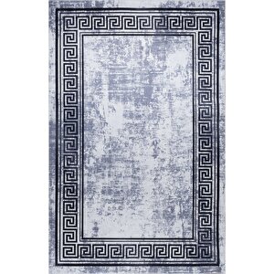 Bianca Vl Eco Dijital Baskı Makinada Yıkanabilir Kaymaz Taban Dekoratif Halı Lacivert 36780 80x300 cm