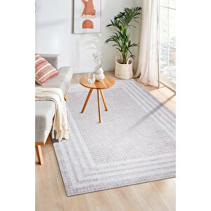 Bianca Vl Eco Dijital Baskı Makinada Yıkanabilir Kaymaz Taban Dekoratif Halı Bej 42710 120x180 cm