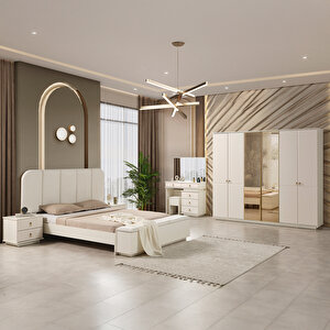 Masal Benchli Modern 6 Kapaklı Yatak Odası Takımı