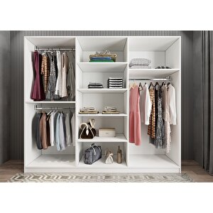 Life 6 Kapaklı Gardırop Beyaz G.a.l_1_240cm 240 cm