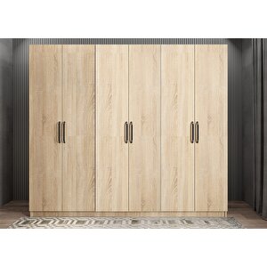Eko Life 6 Kapaklı Gardırop Meşe G.a.l.e_4_208cm 208 cm