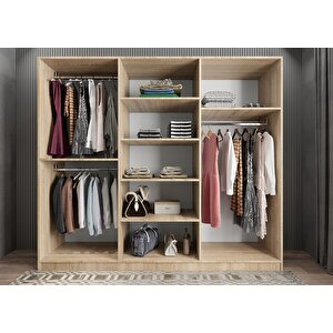Eko Life 6 Kapaklı Gardırop Meşe G.a.l.e_4_208cm 208 cm