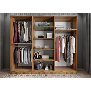 Eko Life 6 Kapaklı Gardırop Ceviz G.a.l.e_5_240cm 240 cm