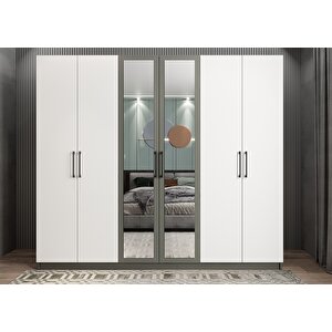 Life 6 Kapaklı Gardırop Antrasit&beyaz G.a.l_14_240cm 240 cm