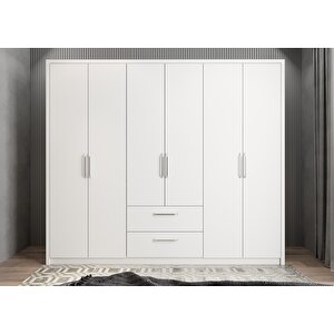 Eko Harika 6 Kapaklı Gardırop Beyaz G.a.h.e_1_215cm 215 cm