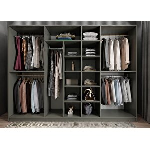 Life Yedi Kapaklı Gardırop Antrasit G.y.l_2_245cm 245 cm