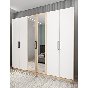 Life 6 Kapaklı Gardırop Meşe&beyaz G.a.l_9_270cm 270 cm