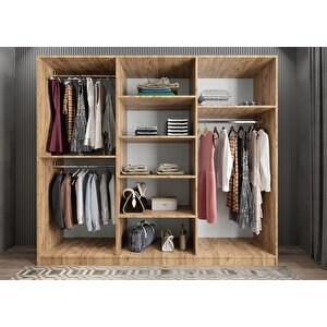 Life 6 Kapaklı Gardırop Çam&antrsit G.a.l_8_208cm 208 cm