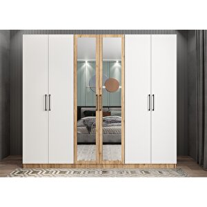 Life 6 Kapaklı Gardırop Çam&beyaz G.a.l_15_180cm 180 cm