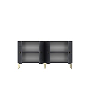 Ka1521ag Lessi̇150 Konsol, Tv Sehpasi Ve Kahve Köşesi̇ Antrasi̇t-gold 150cm