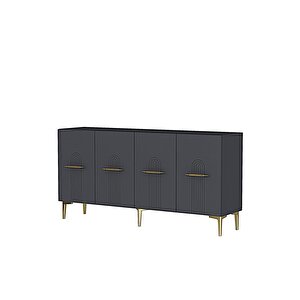 Ka1519ag Ida150 Konsol, Tv Sehpasi, Kahve Köşesi̇ Antrasi̇t-gold 150cm